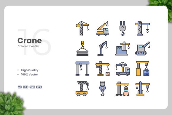 Crane Color Icons