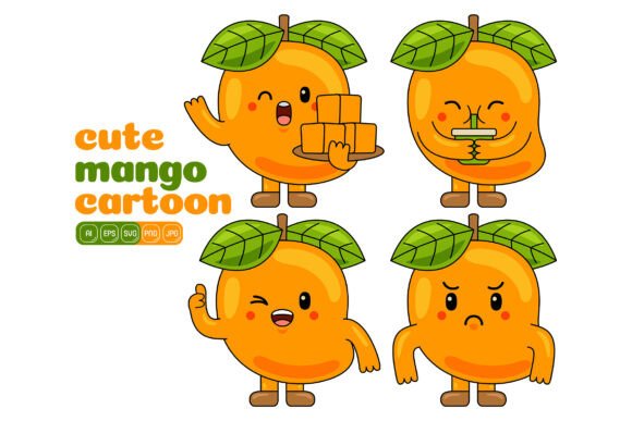 Cute Mango Mascot Vector Pack 02: A Versatile Design Tool for Every Project