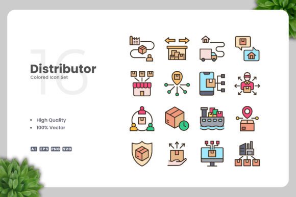 Distributor Colored Icons for Every Project