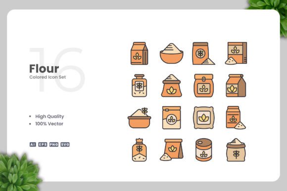 Flour Color Icons: A Versatile Design Solution for Every Project