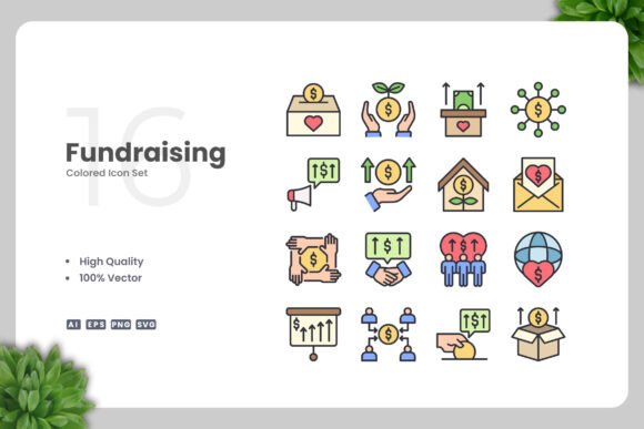 Fundraising Colored Icons: A Versatile Tool for Modern Designers and Marketers