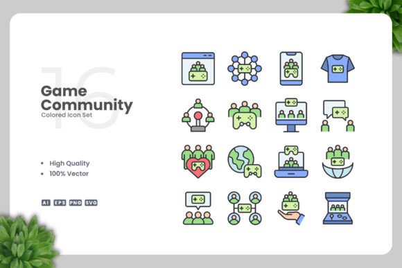 Game Community Colored Icons