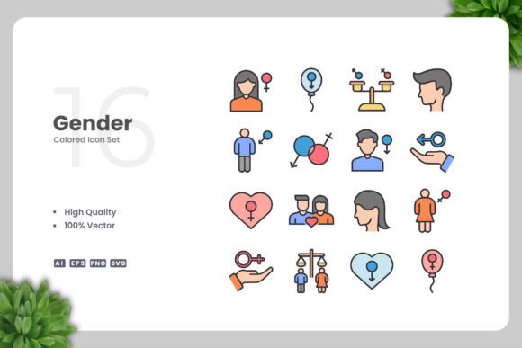 Gender Colored Icons