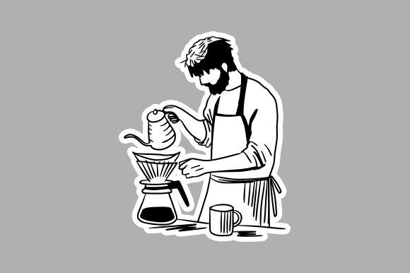 Handcrafted Barista with Pour Over: Elevating Design with Vintage Elegance