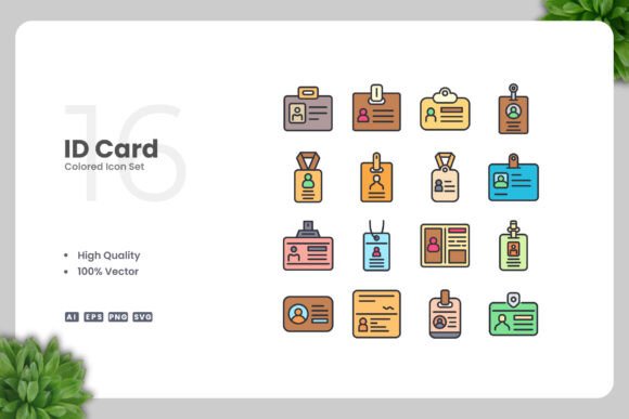 Id Card Colored Icons: A Modern Design Solution for Creative and Professional Needs