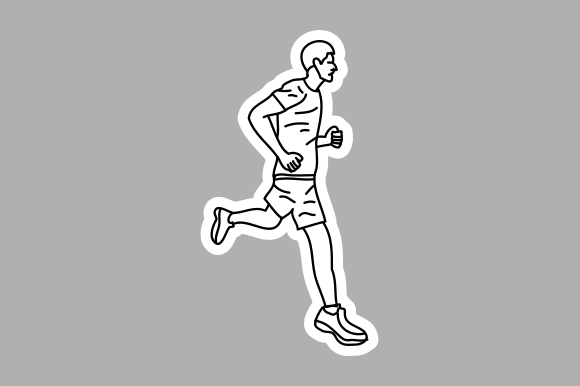 Minimalist Running Doodle: A Versatile Design Asset for Modern Creatives
