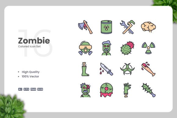 Zombie Color Icons: A Versatile Design Solution